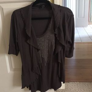 Express cami & short sleeves cardigan NWOT